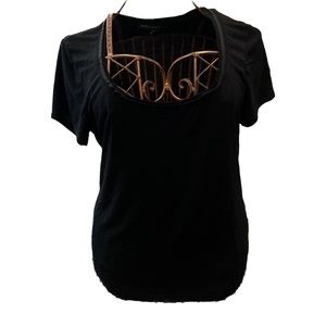 White House Black Market Women’s Black Top Medium